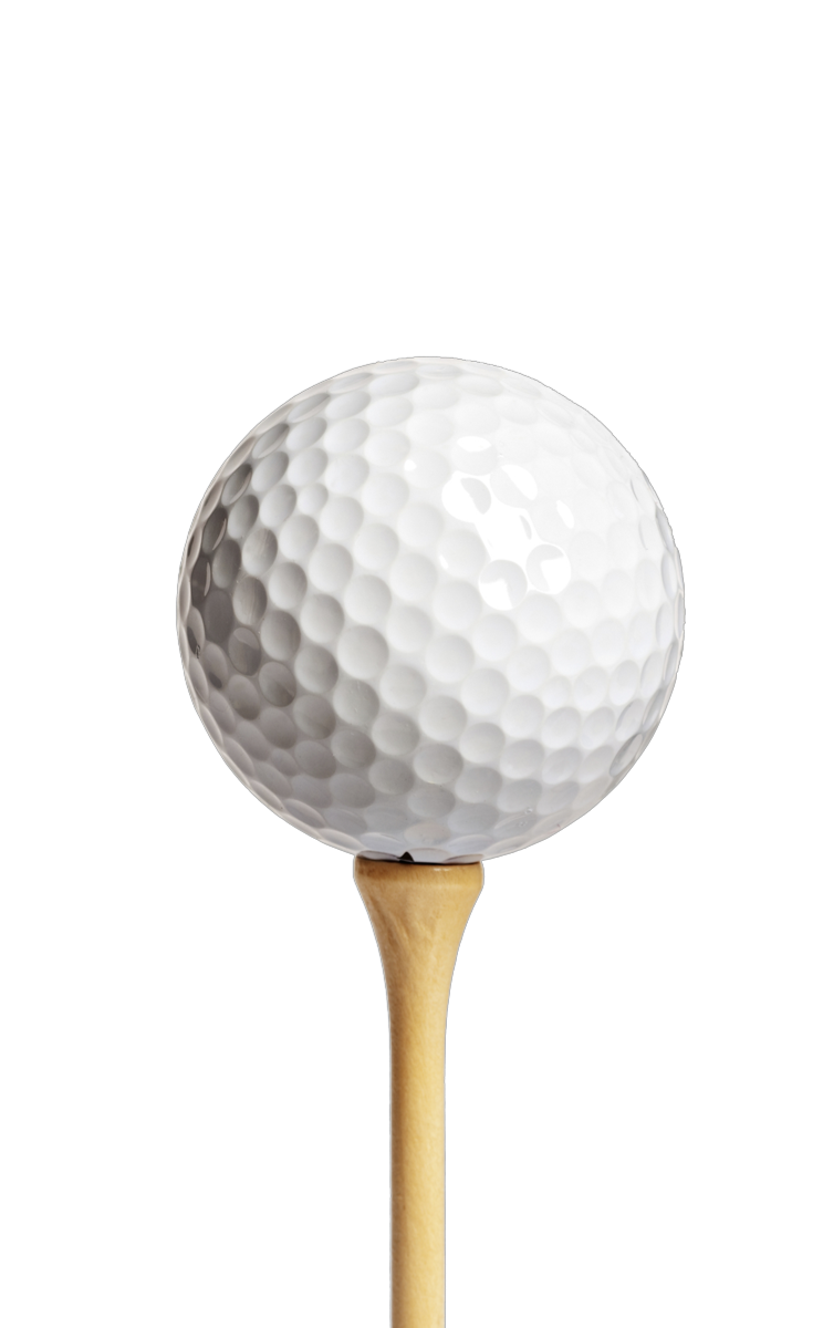 Golf ball on golf tee